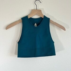 Aritzia Teal Cropped Top